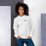 White Ehrnriter Cares Logo Unisex Sweatshirt